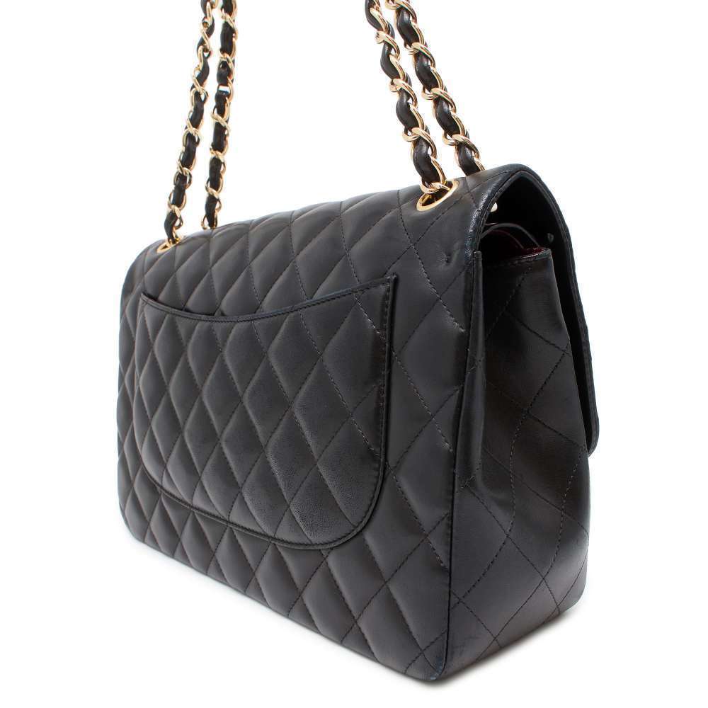 Chanel Chain Black Lambskin Coco Mark 30 Matelasse Big Bag